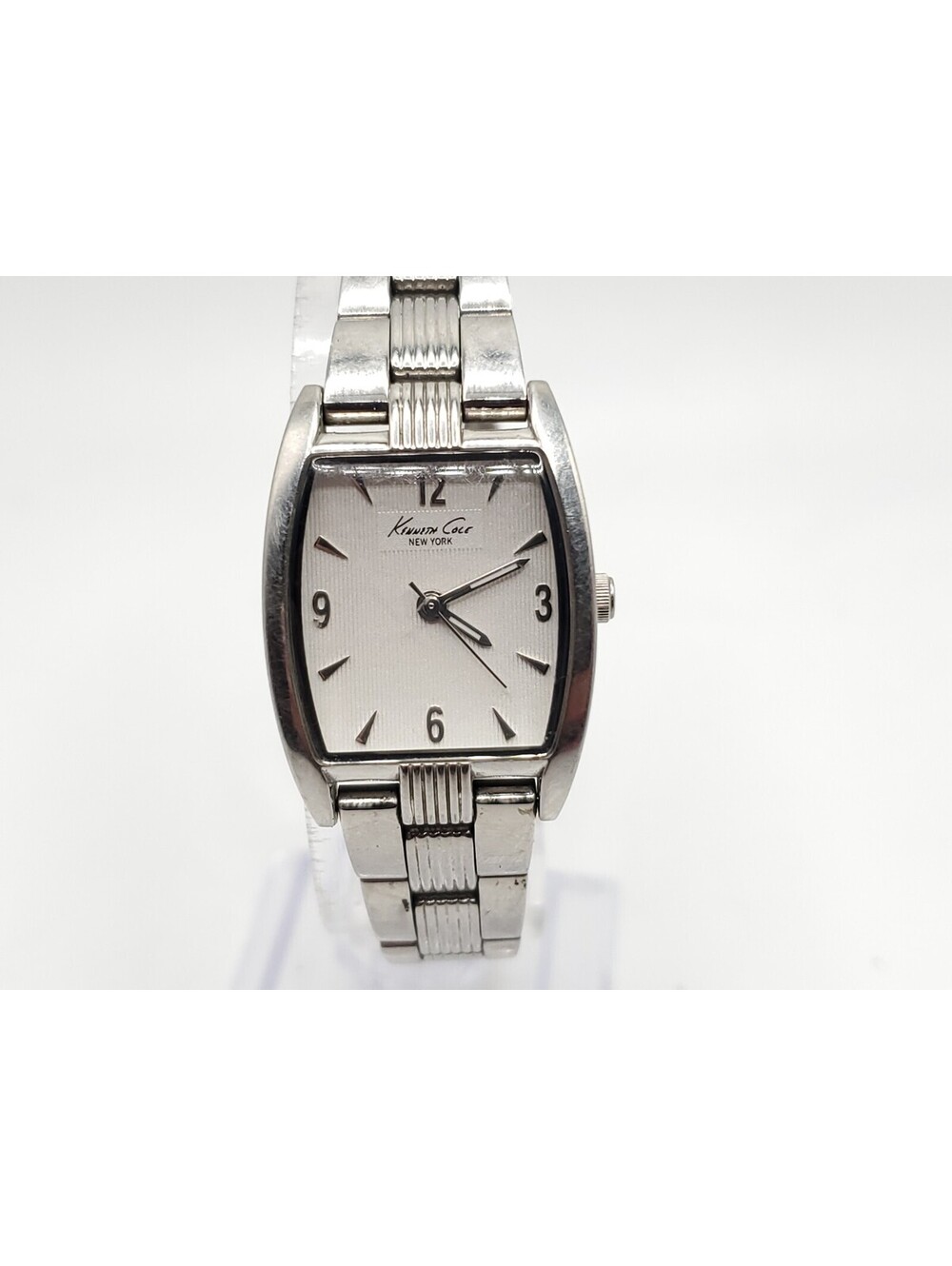 Kenneth Cole Quartz Womens Watch New Battery Silver Tone 22mm